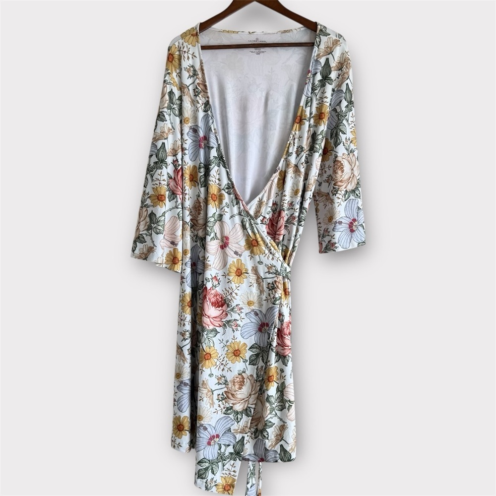 Caden Lane Floral Maternity Women’s Robe Wrap Loungwear